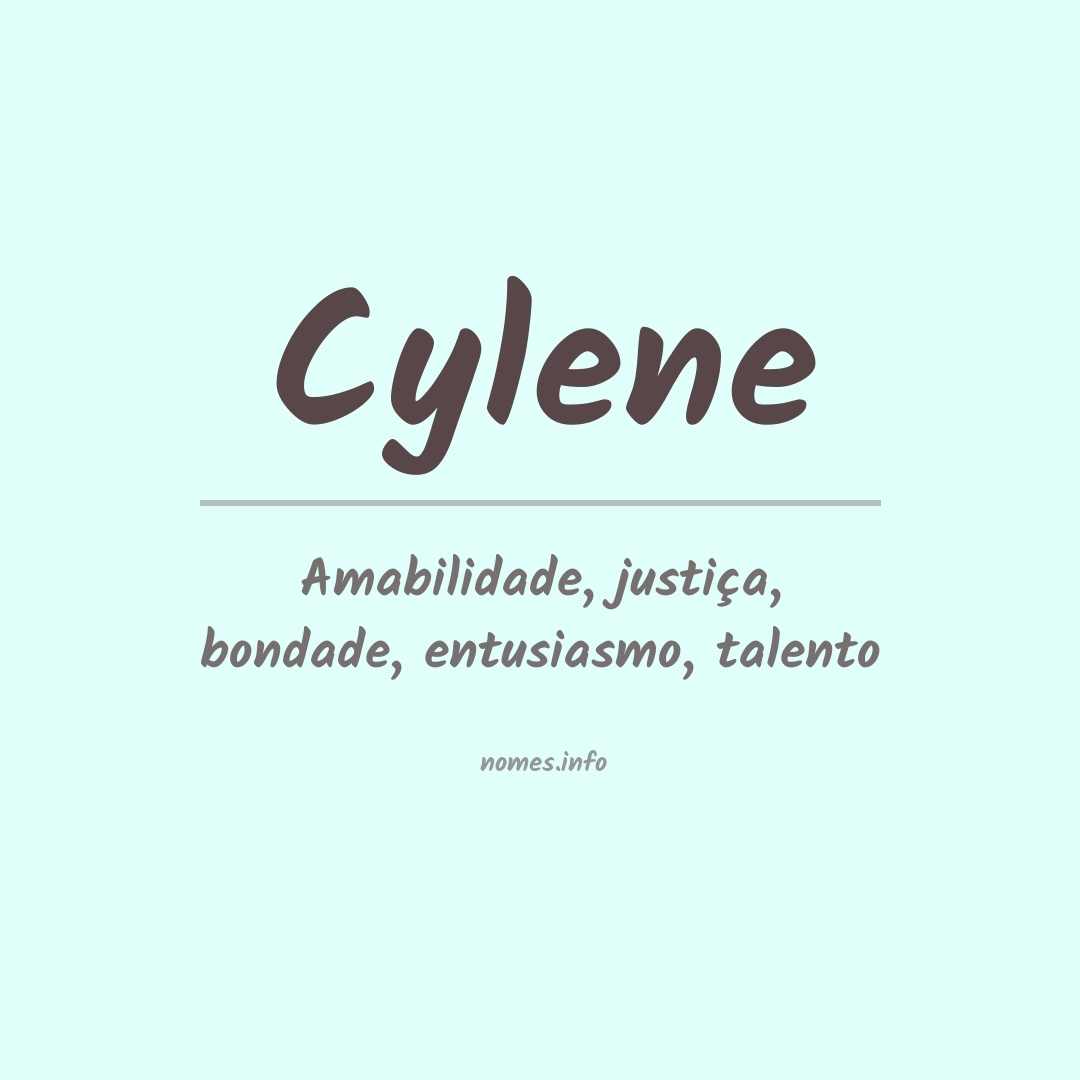 Significado do nome Cylene