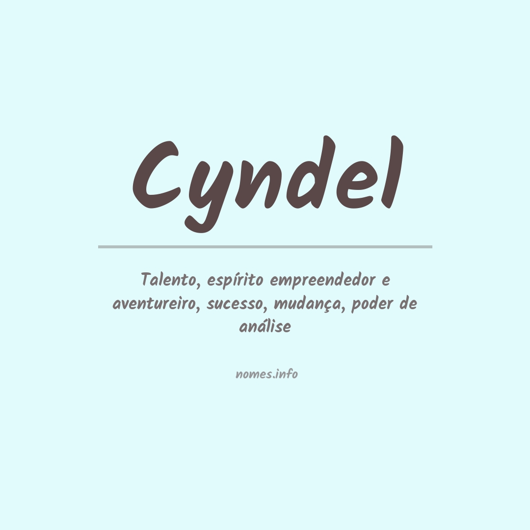 Significado do nome Cyndel