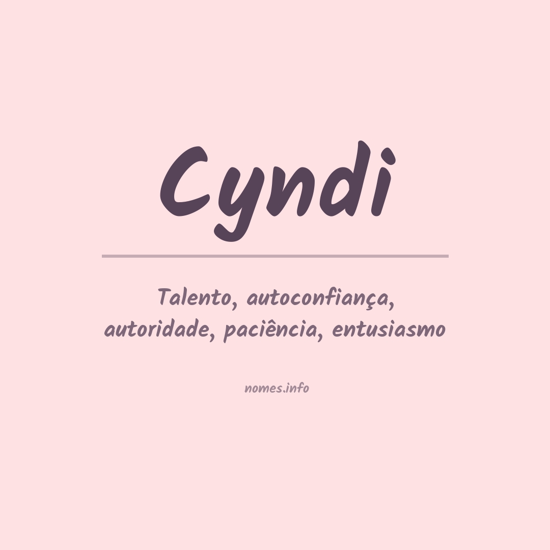 Significado do nome Cyndi