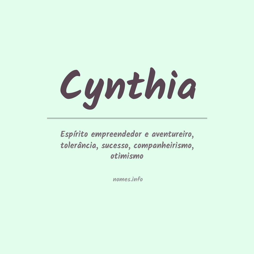 Significado do nome Cynthia
