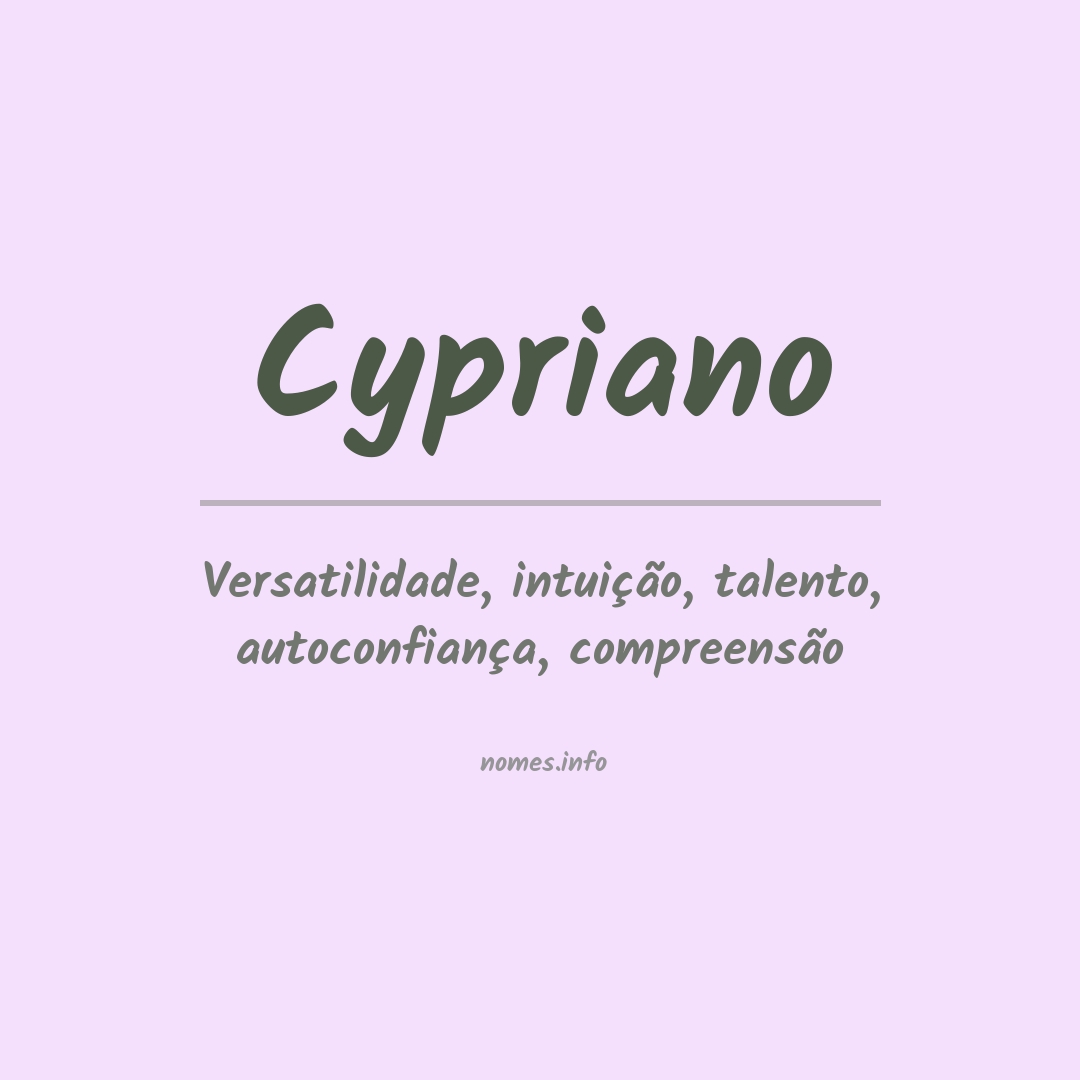 Significado do nome Cypriano