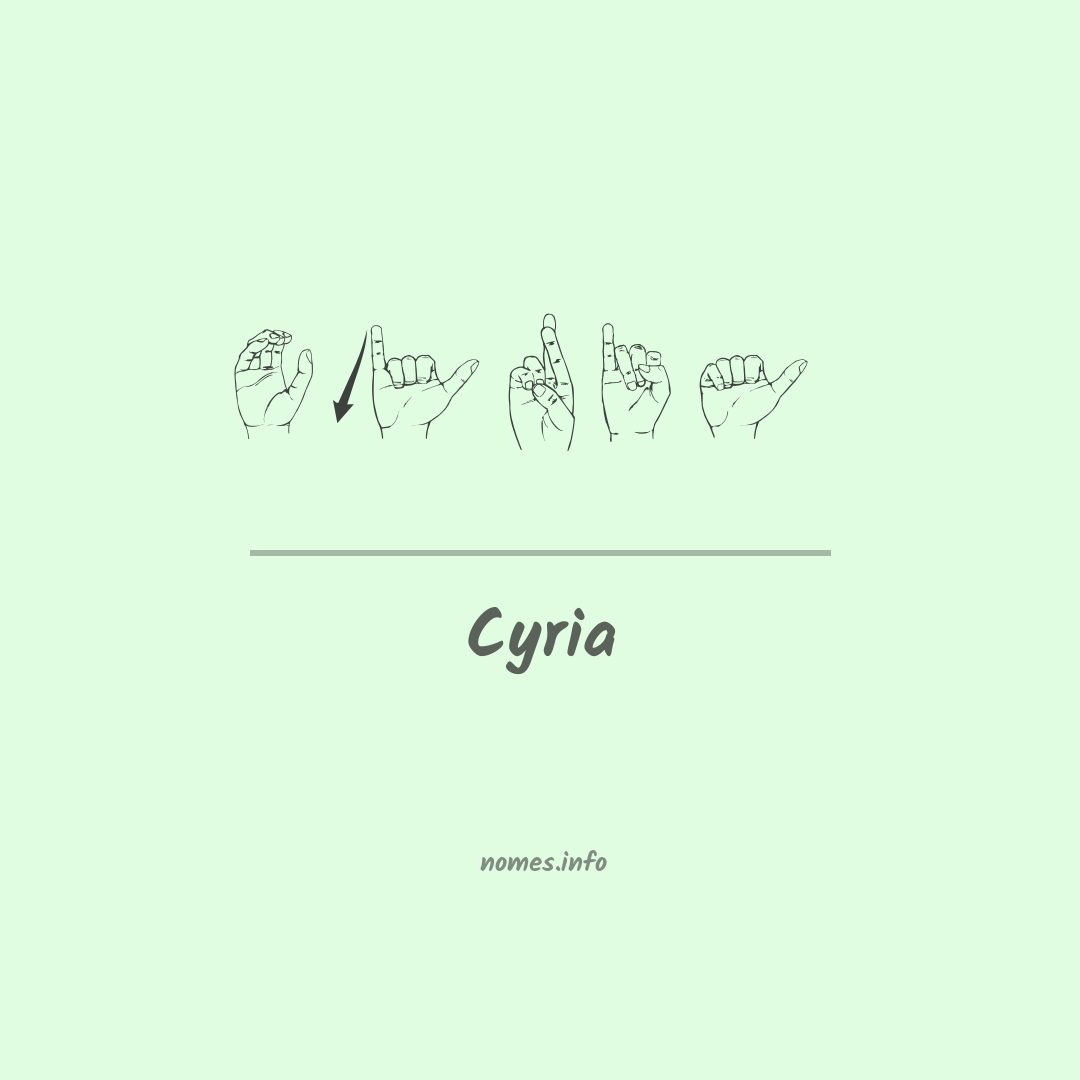 Cyria em Libras