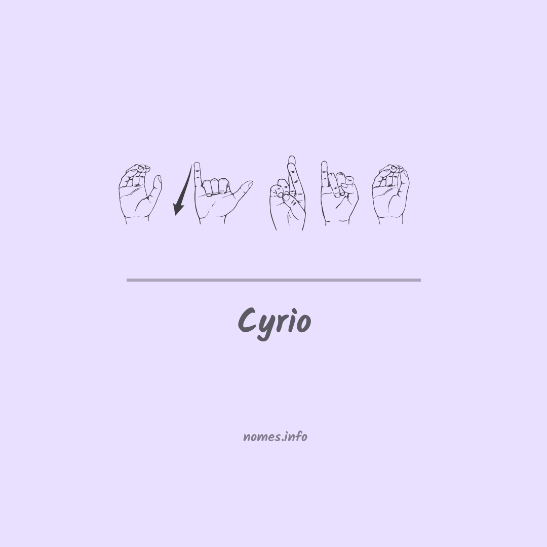 Cyrio em Libras