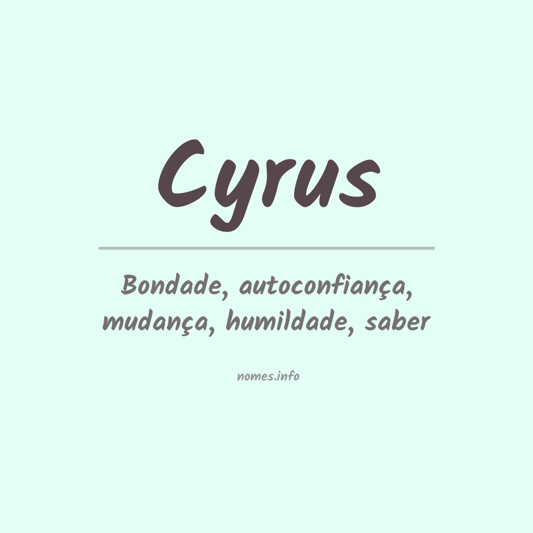 Significado do nome Cyrus