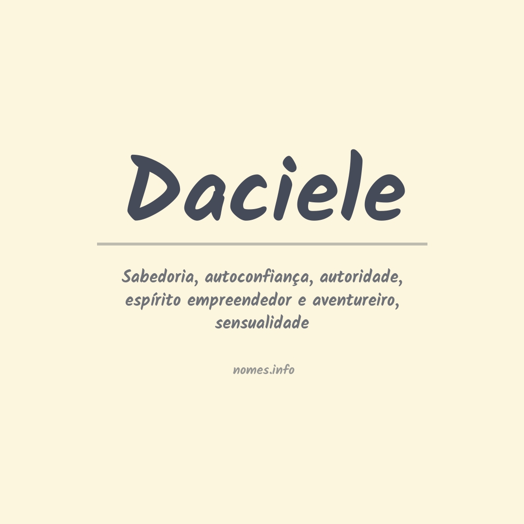 Significado do nome Daciele