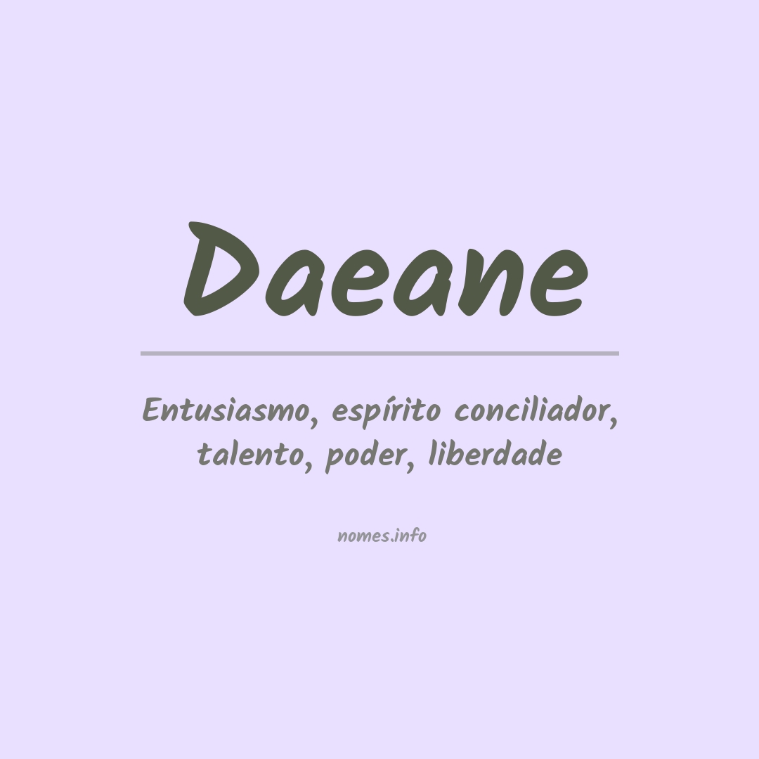 Significado do nome Daeane