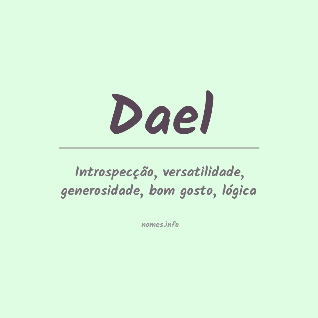 Significado do nome Dael