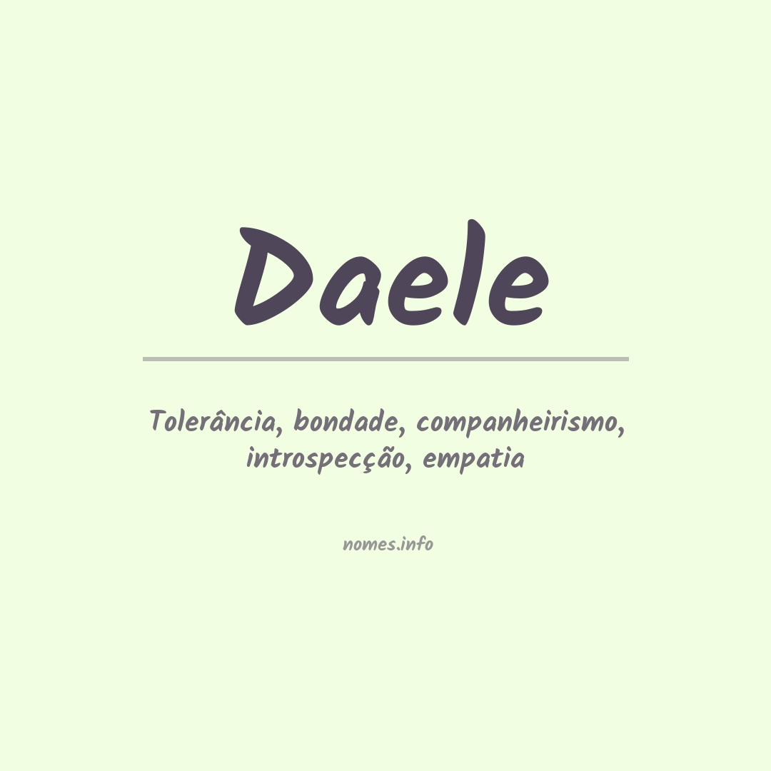 Significado do nome Daele