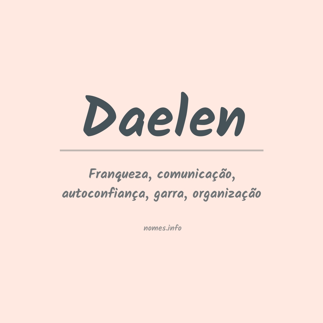 Significado do nome Daelen