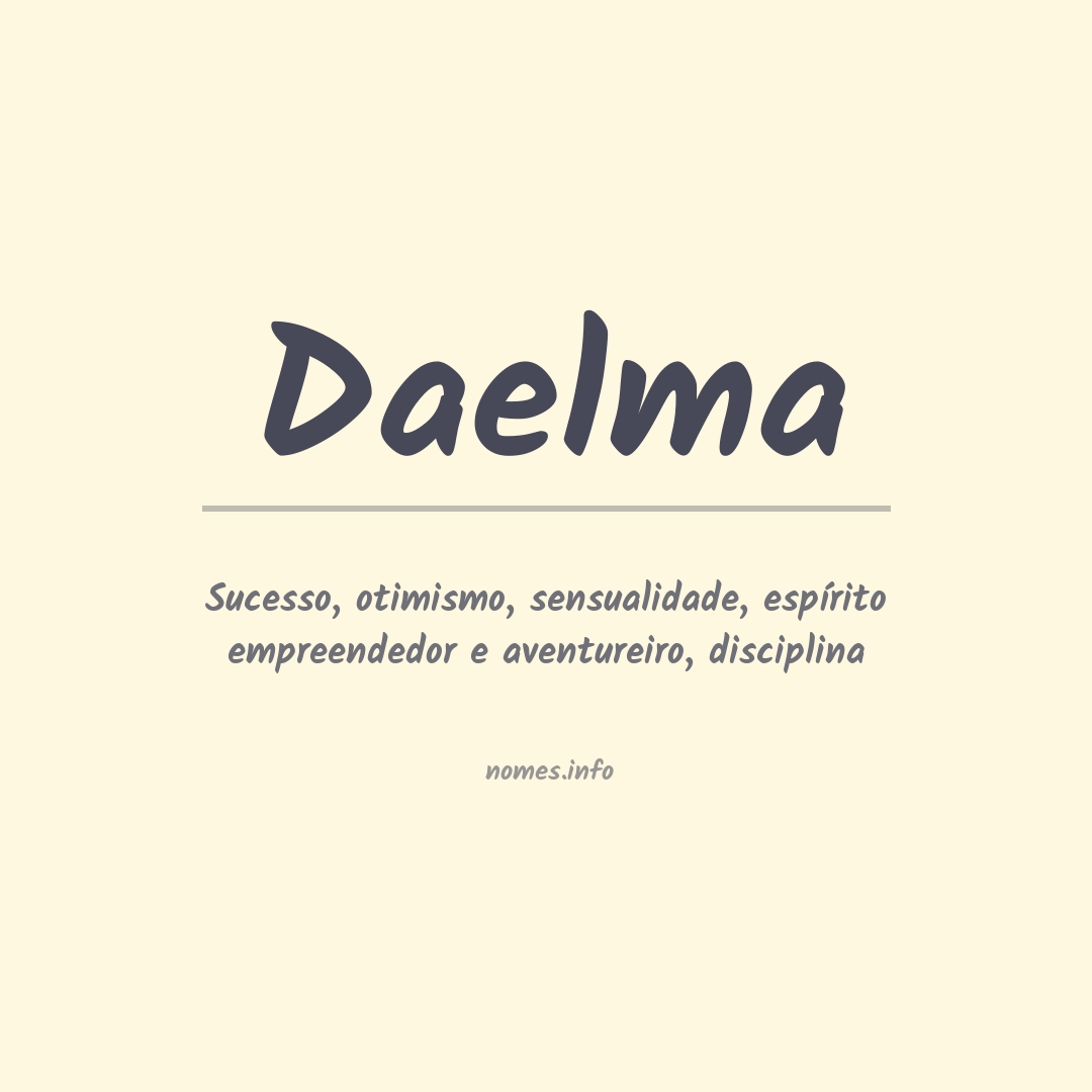 Significado do nome Daelma