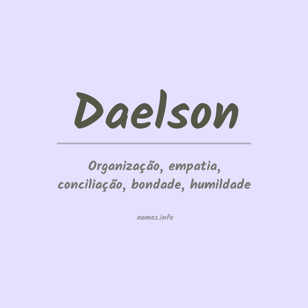 Significado do nome Daelson