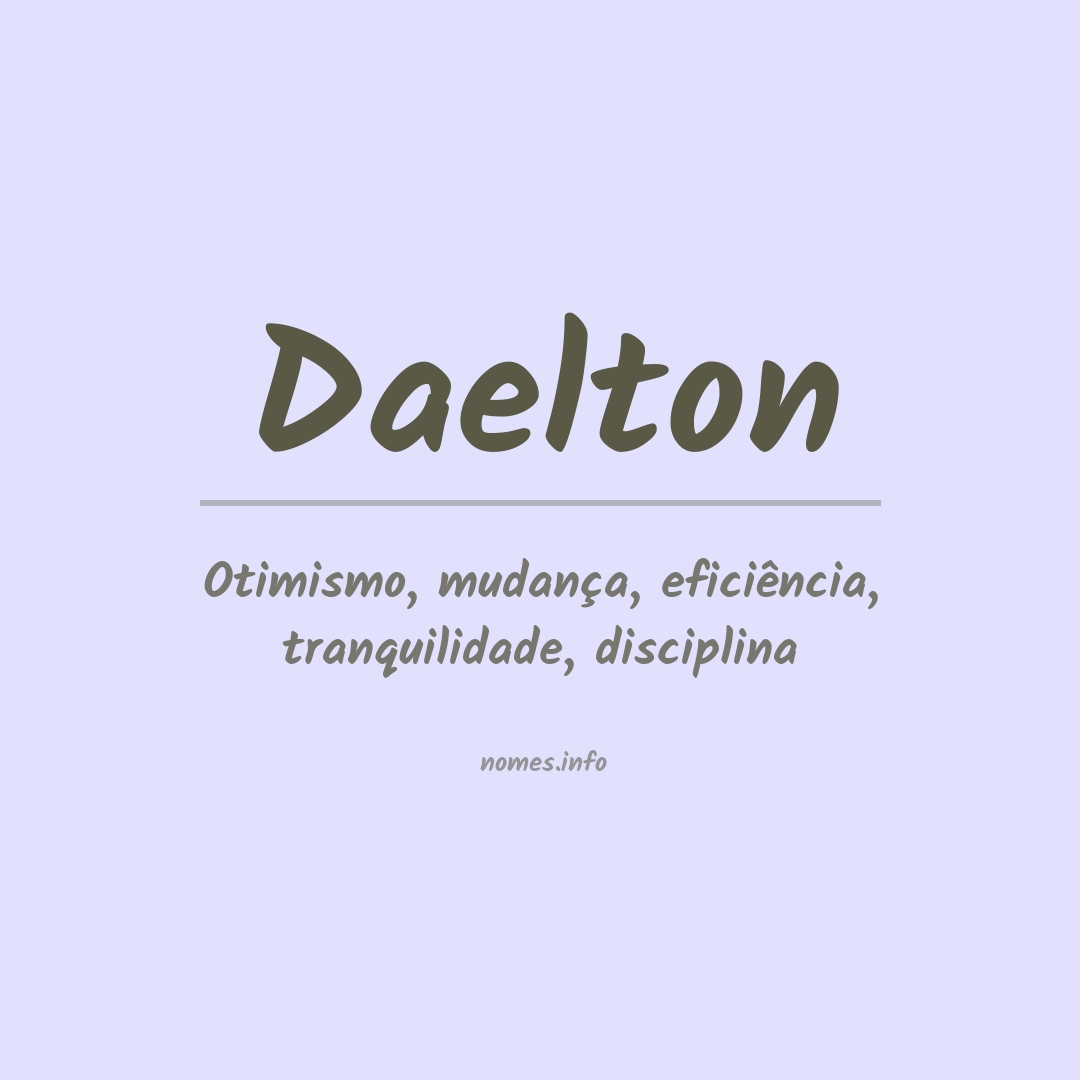 Significado do nome Daelton