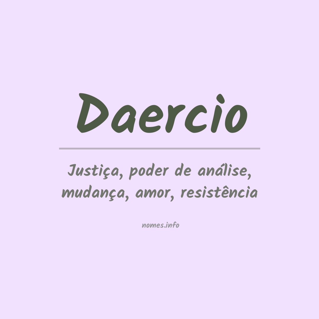 Significado do nome Daercio