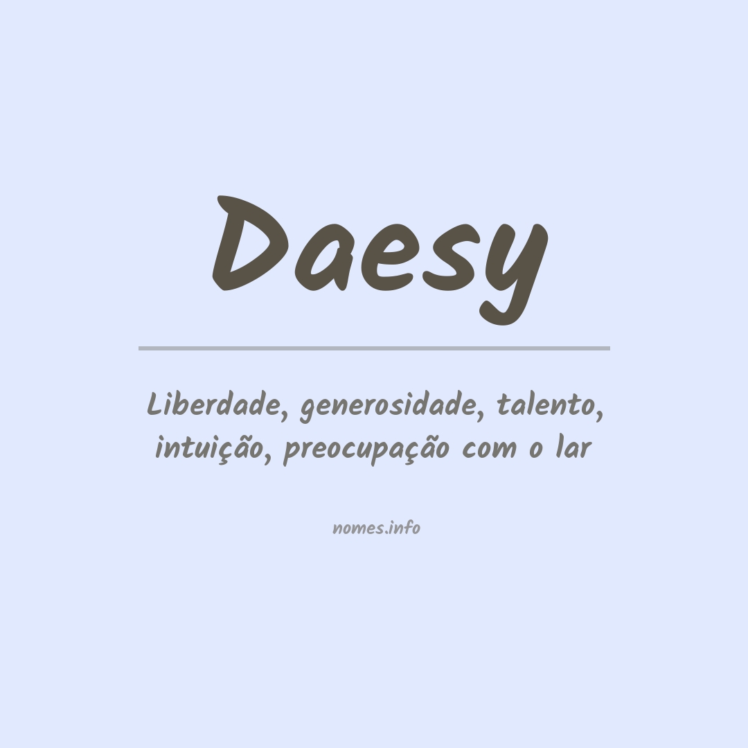 Significado do nome Daesy