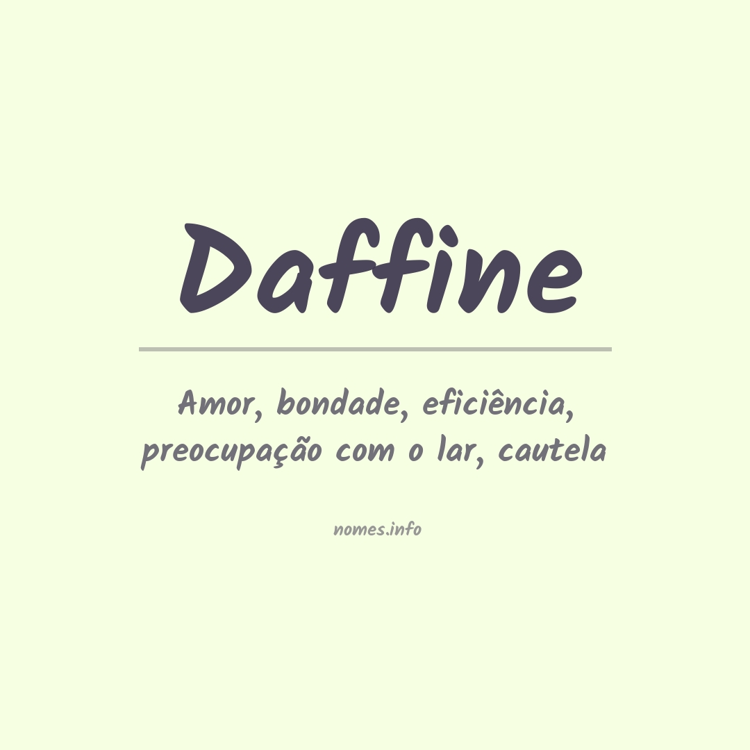 Significado do nome Daffine