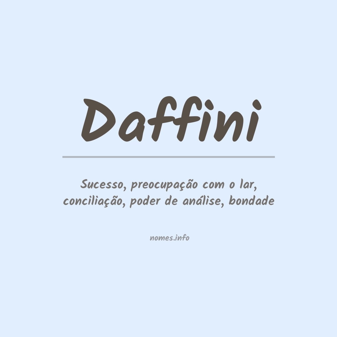 Significado do nome Daffini