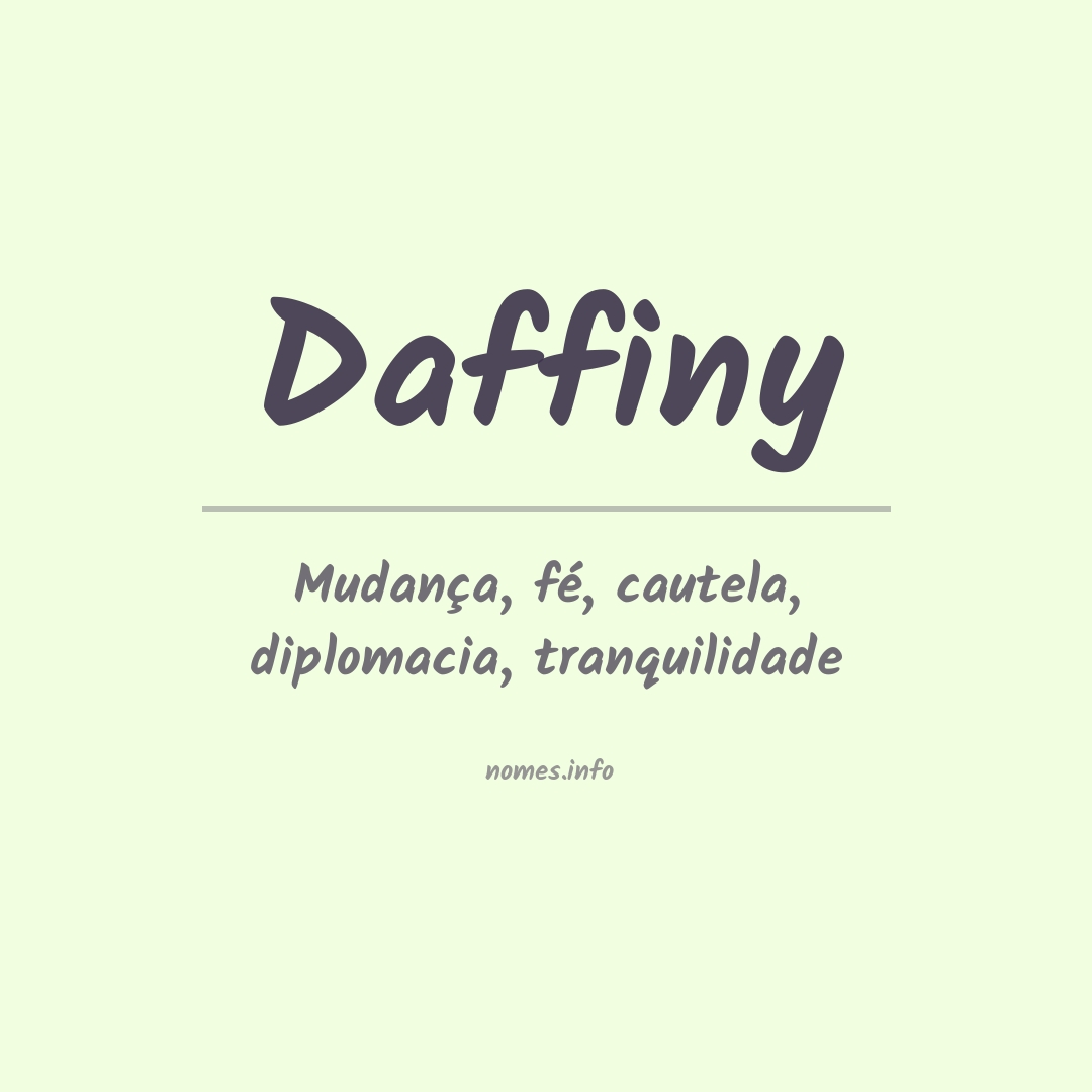 Significado do nome Daffiny