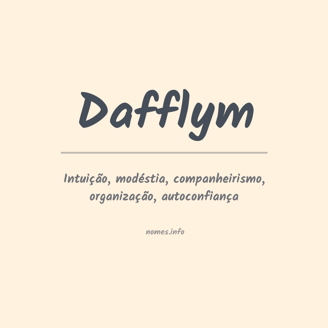 Significado do nome Dafflym