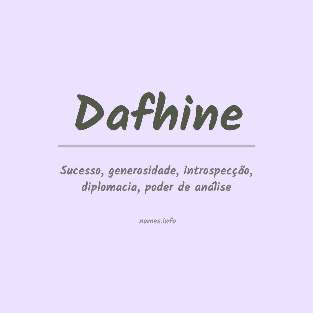 Significado do nome Dafhine