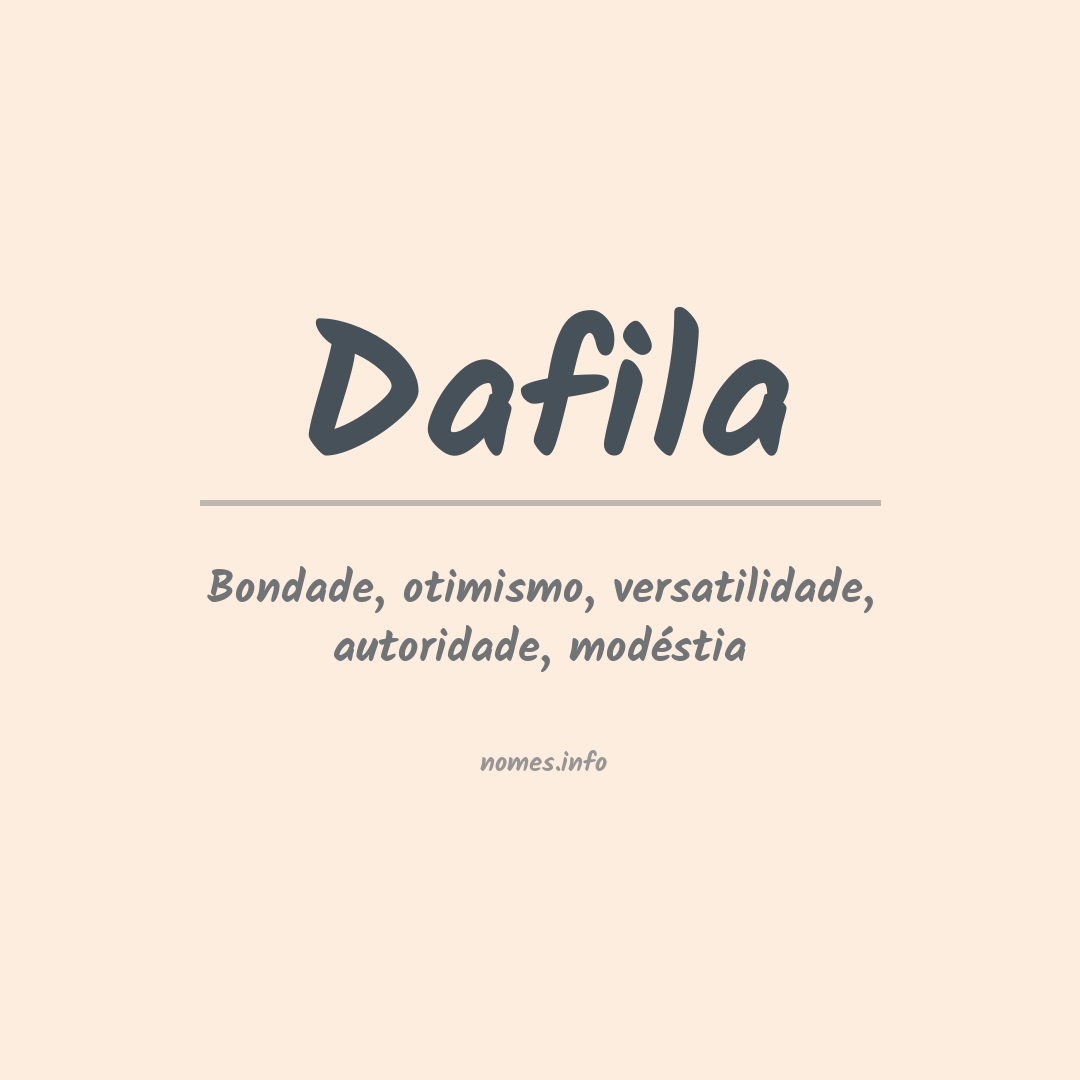 Significado do nome Dafila