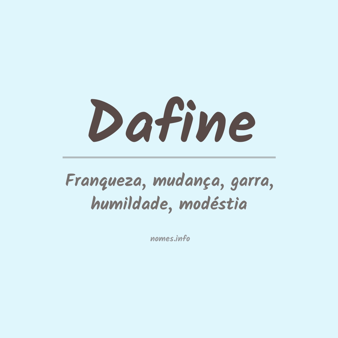 Significado do nome Dafine