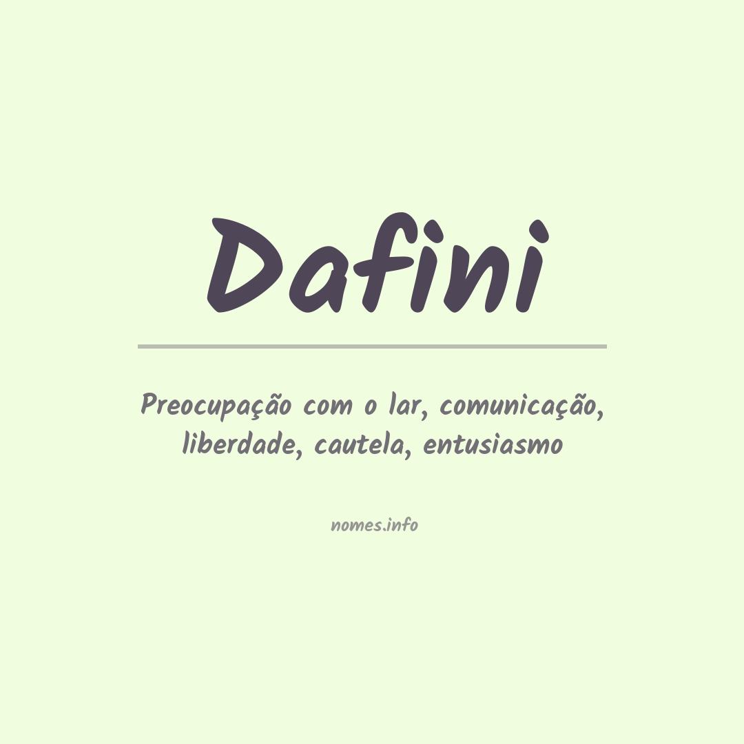 Significado do nome Dafini