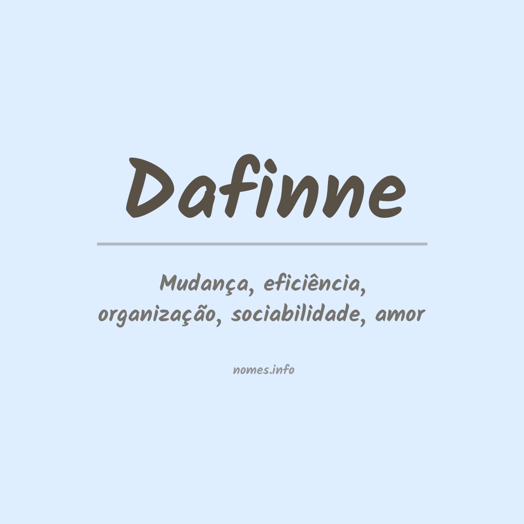 Significado do nome Dafinne