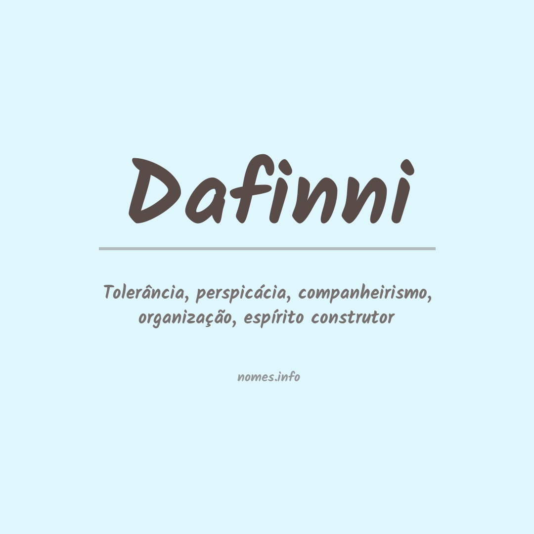 Significado do nome Dafinni