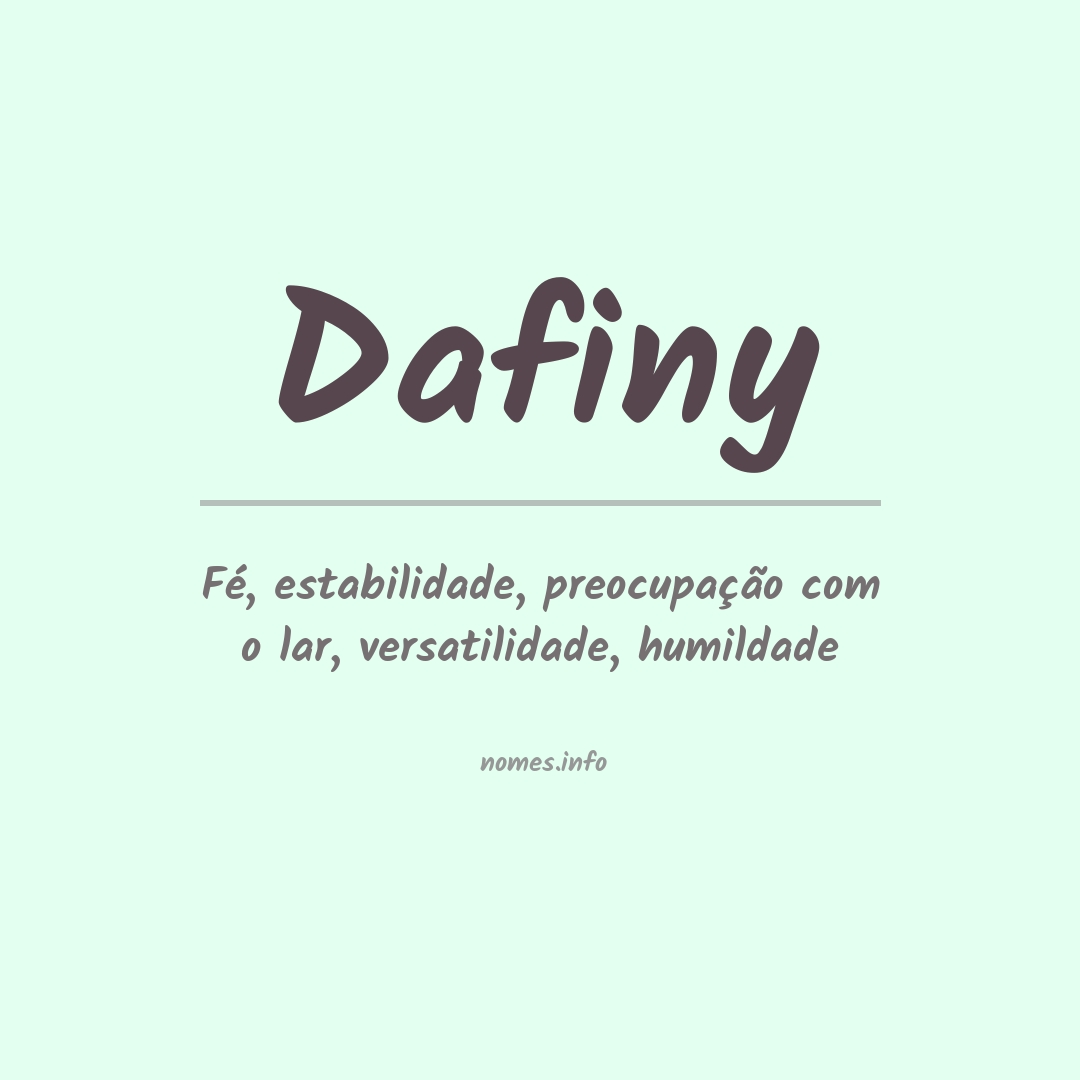 Significado do nome Dafiny