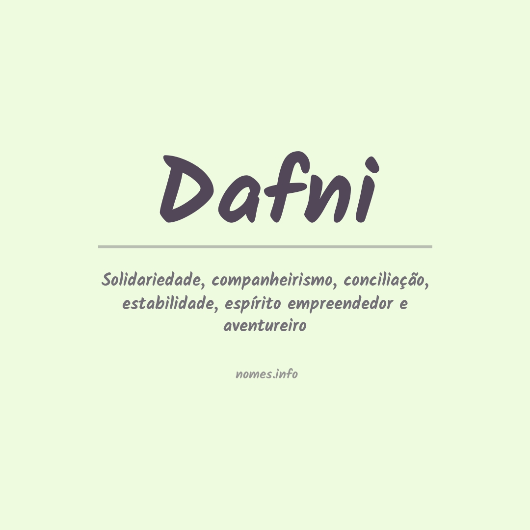 Significado do nome Dafni