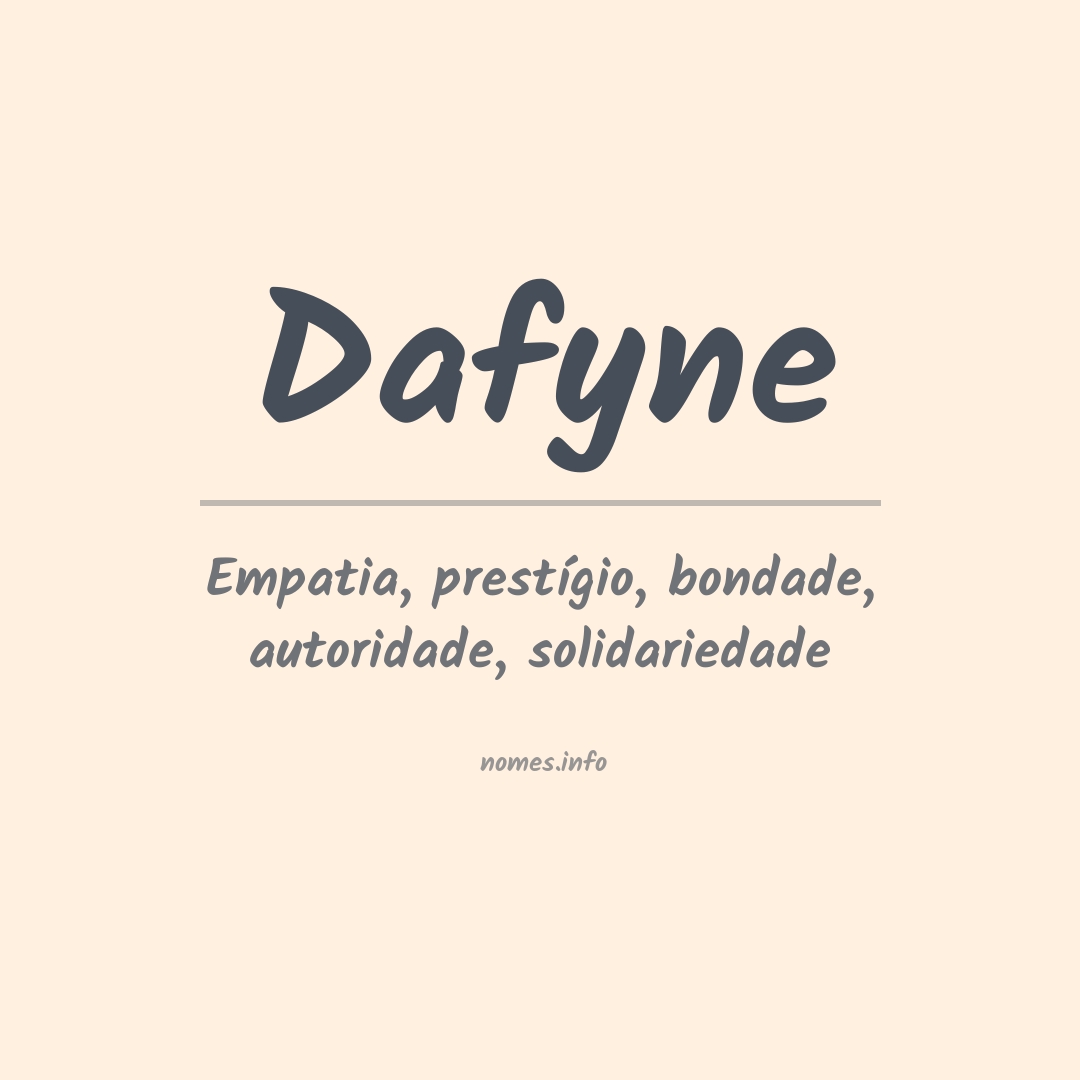 Significado do nome Dafyne