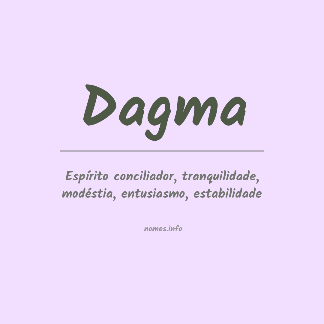 Significado do nome Dagma