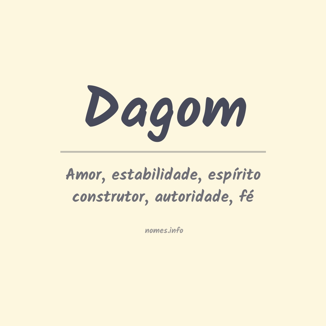 Significado do nome Dagom
