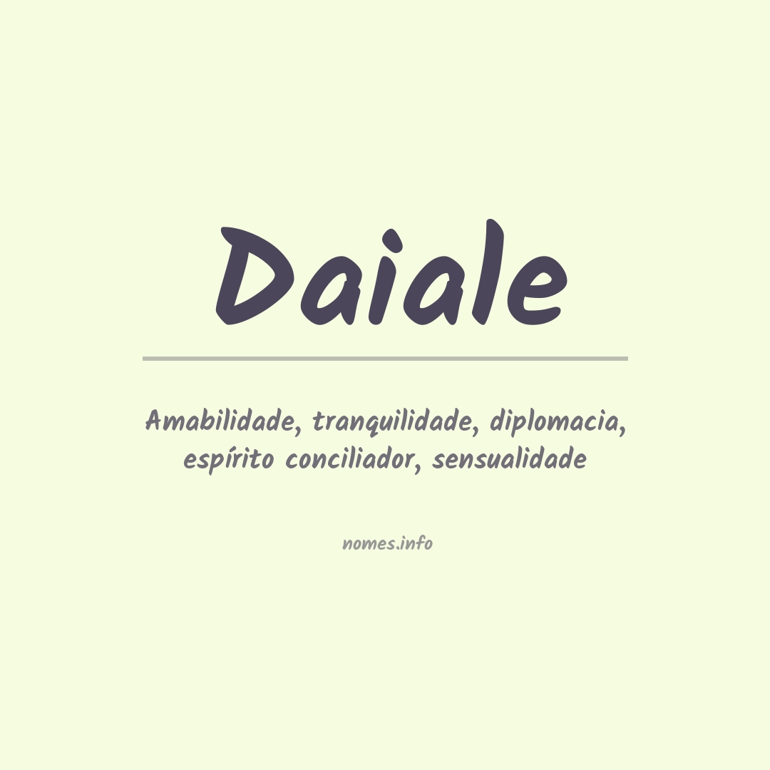 Significado do nome Daiale