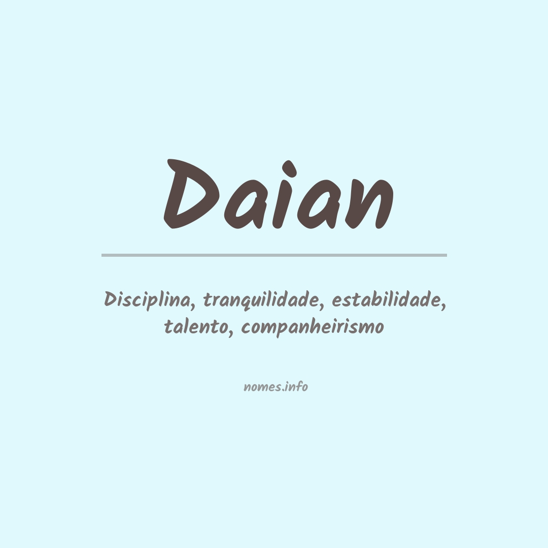 Significado do nome Daian