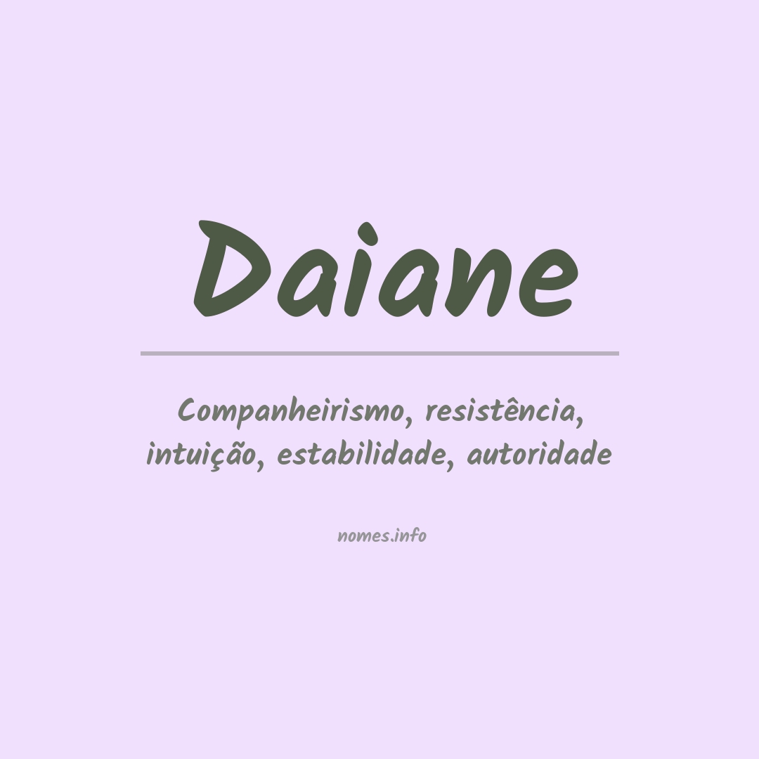 Significado do nome Daiane
