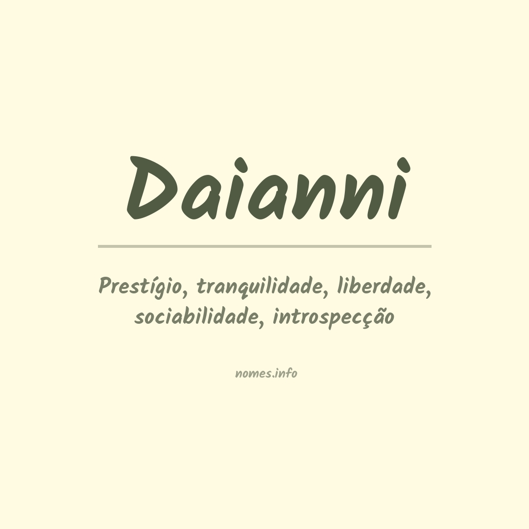 Significado do nome Daianni