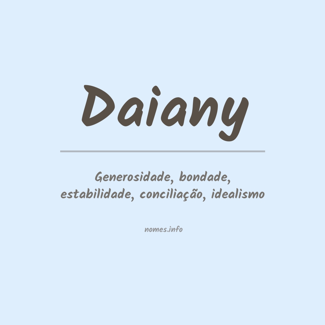 Significado do nome Daiany