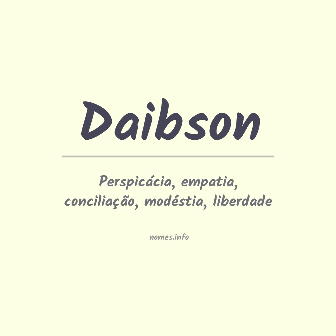 Significado do nome Daibson