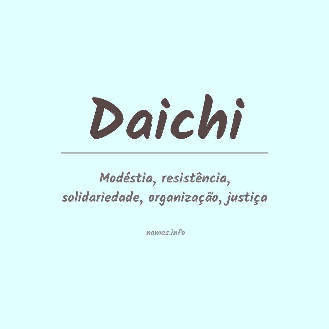 Significado do nome Daichi
