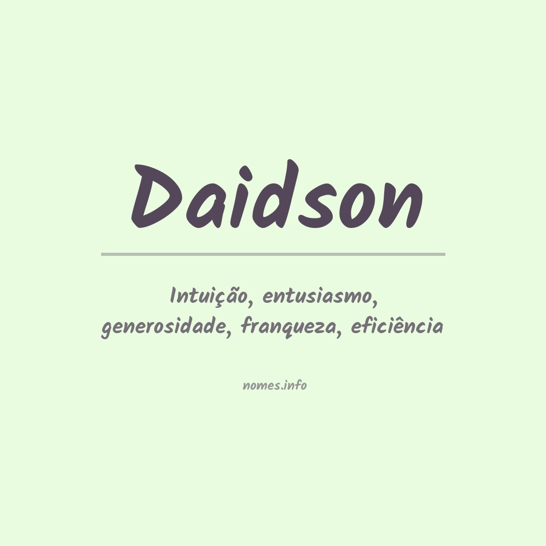 Significado do nome Daidson