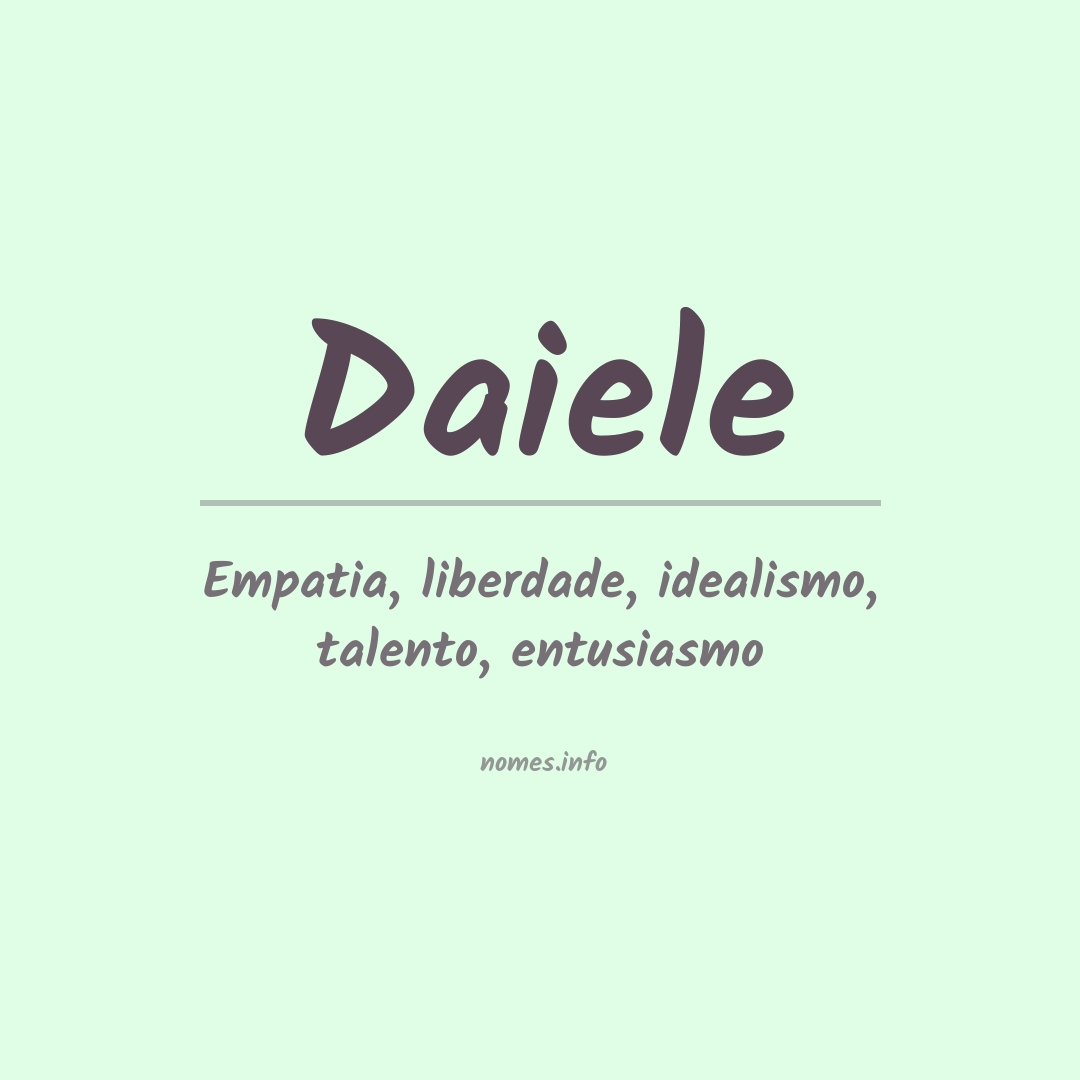Significado do nome Daiele