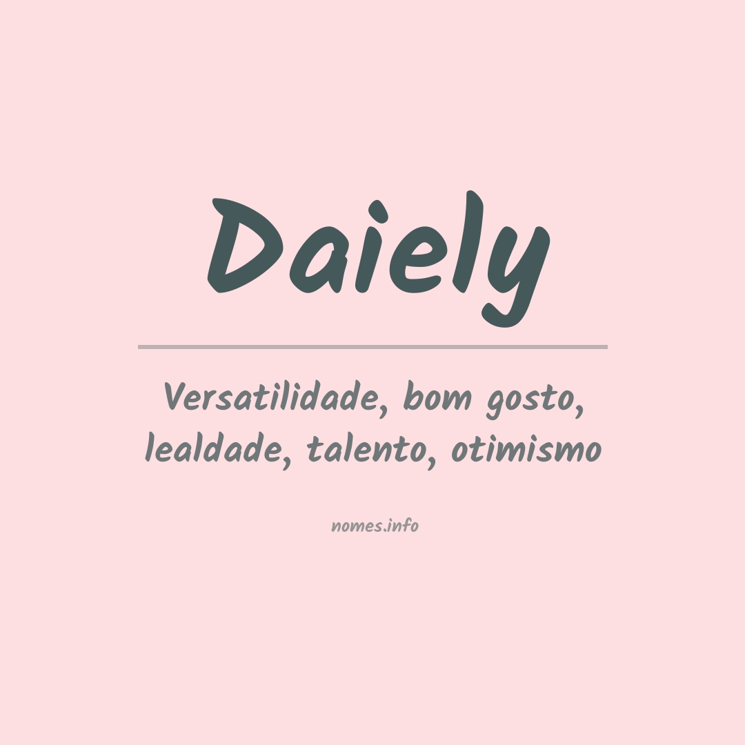Significado do nome Daiely
