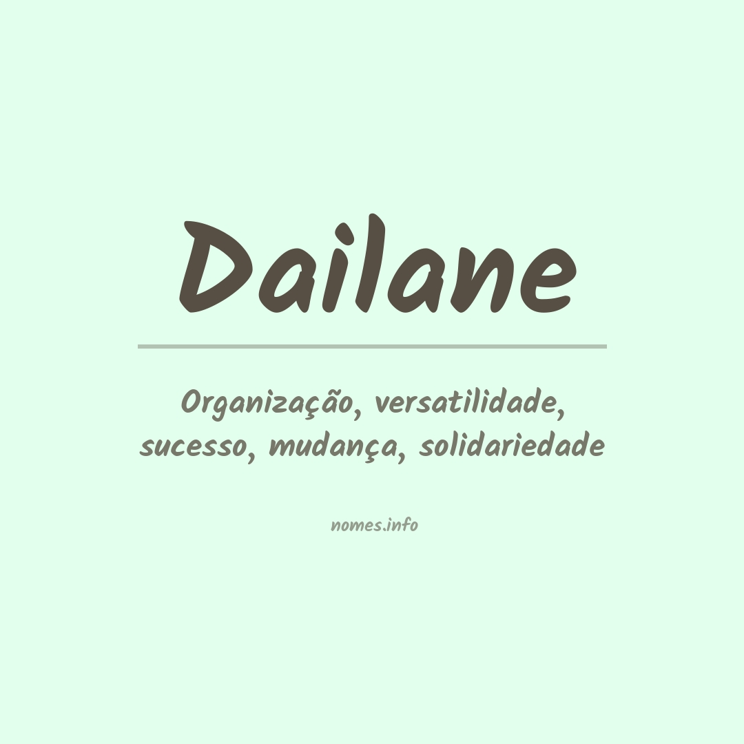 Significado do nome Dailane