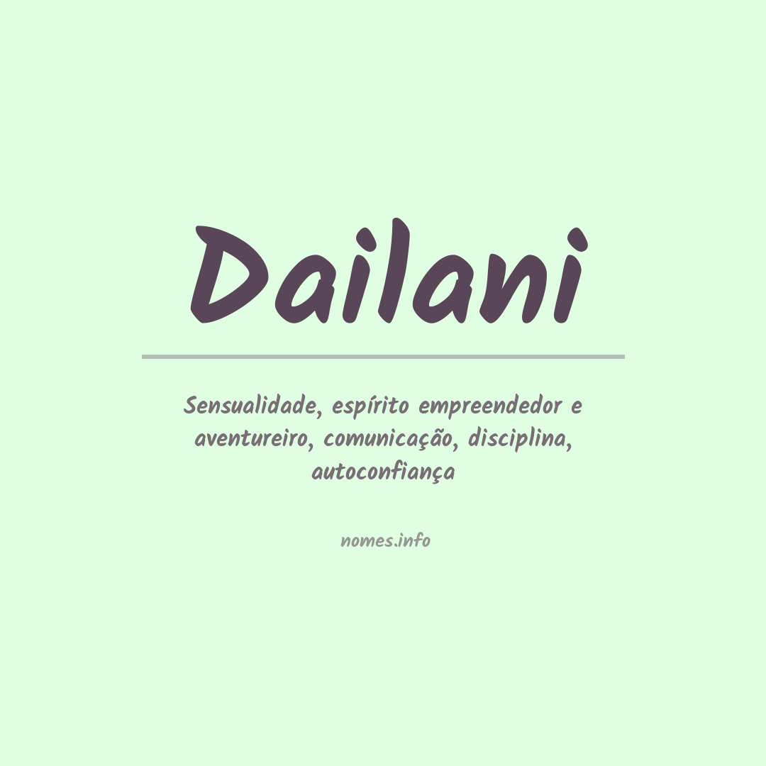 Significado do nome Dailani