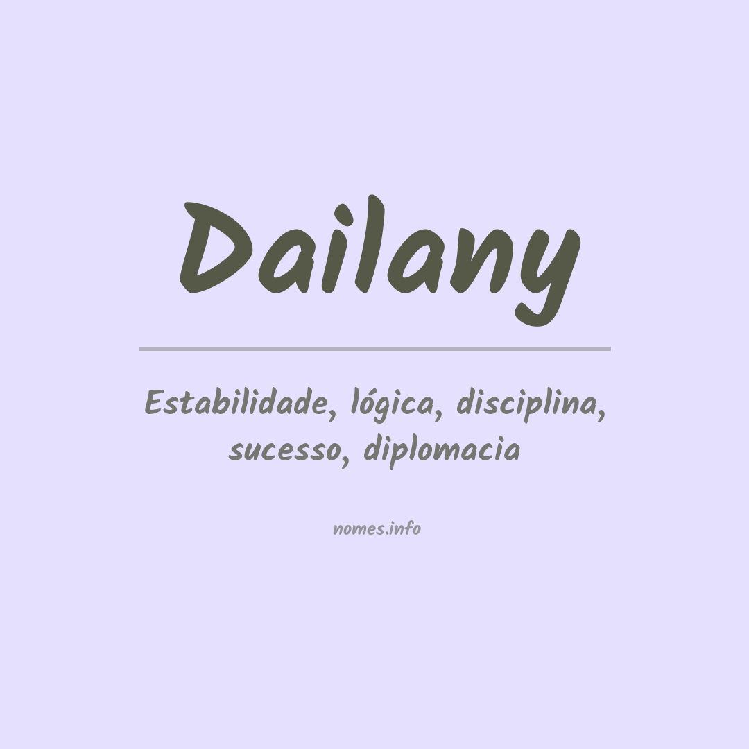 Significado do nome Dailany