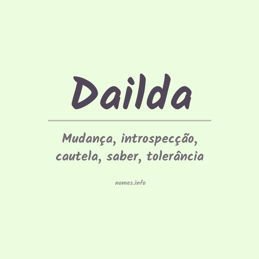 Significado do nome Dailda