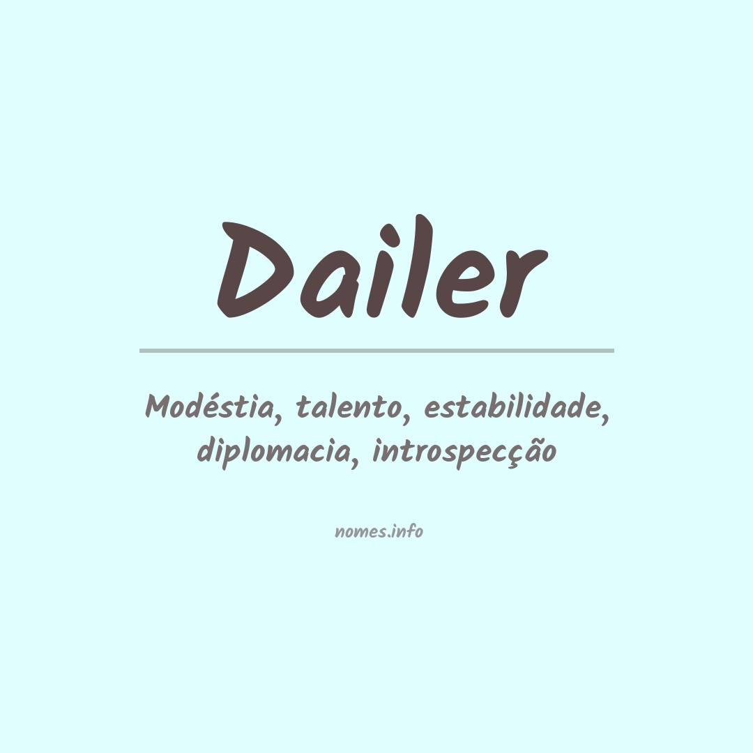 Significado do nome Dailer