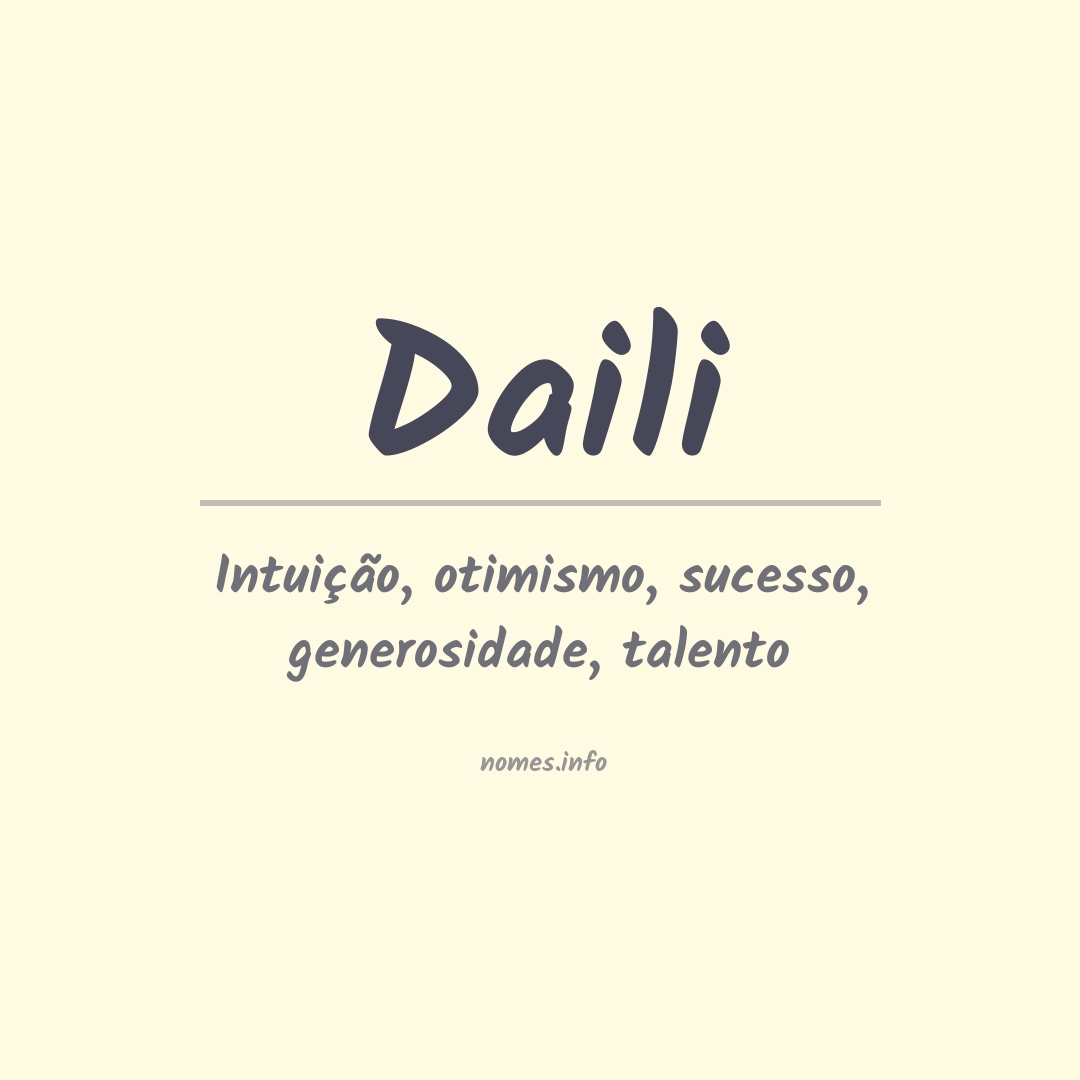 Significado do nome Daili