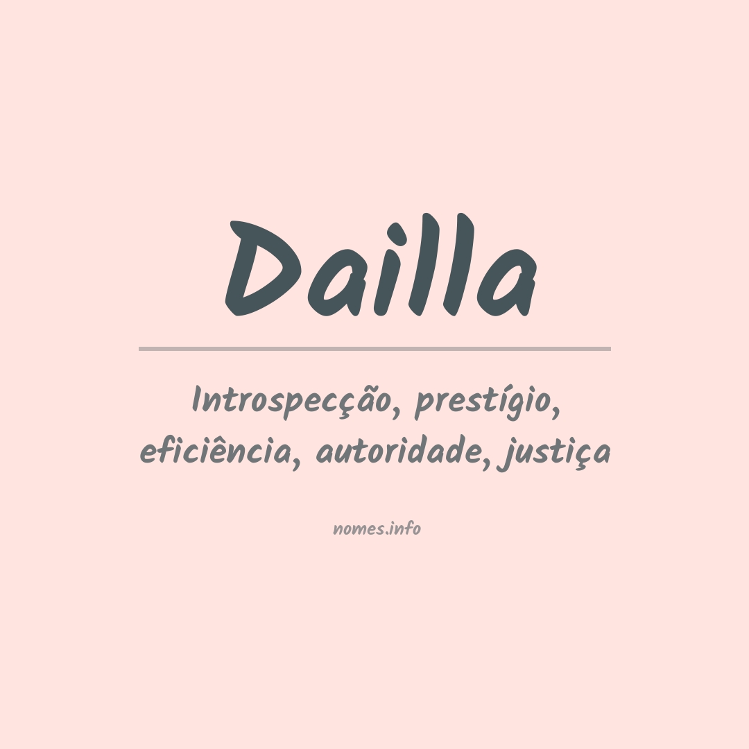 Significado do nome Dailla